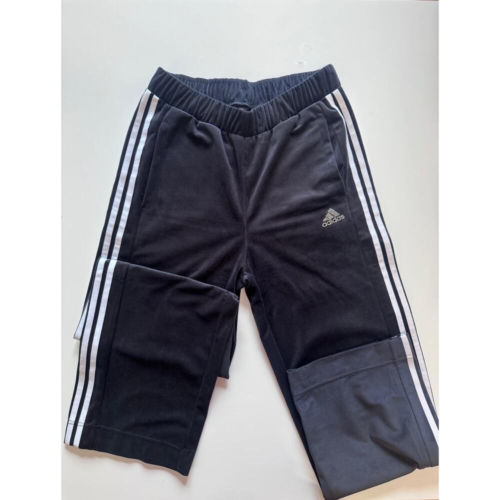 Adidas Women’s Black Track Pants Size S Three Stripe Logo